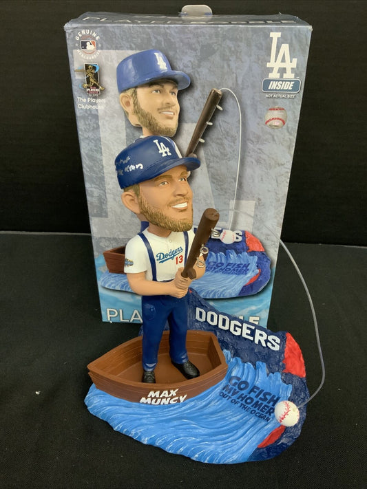 MAX MUNCY SIGNED DODGERS FOCO BOBBLEHEAD "GET IT OUT OF THE OCEAN" PSA 1C01962