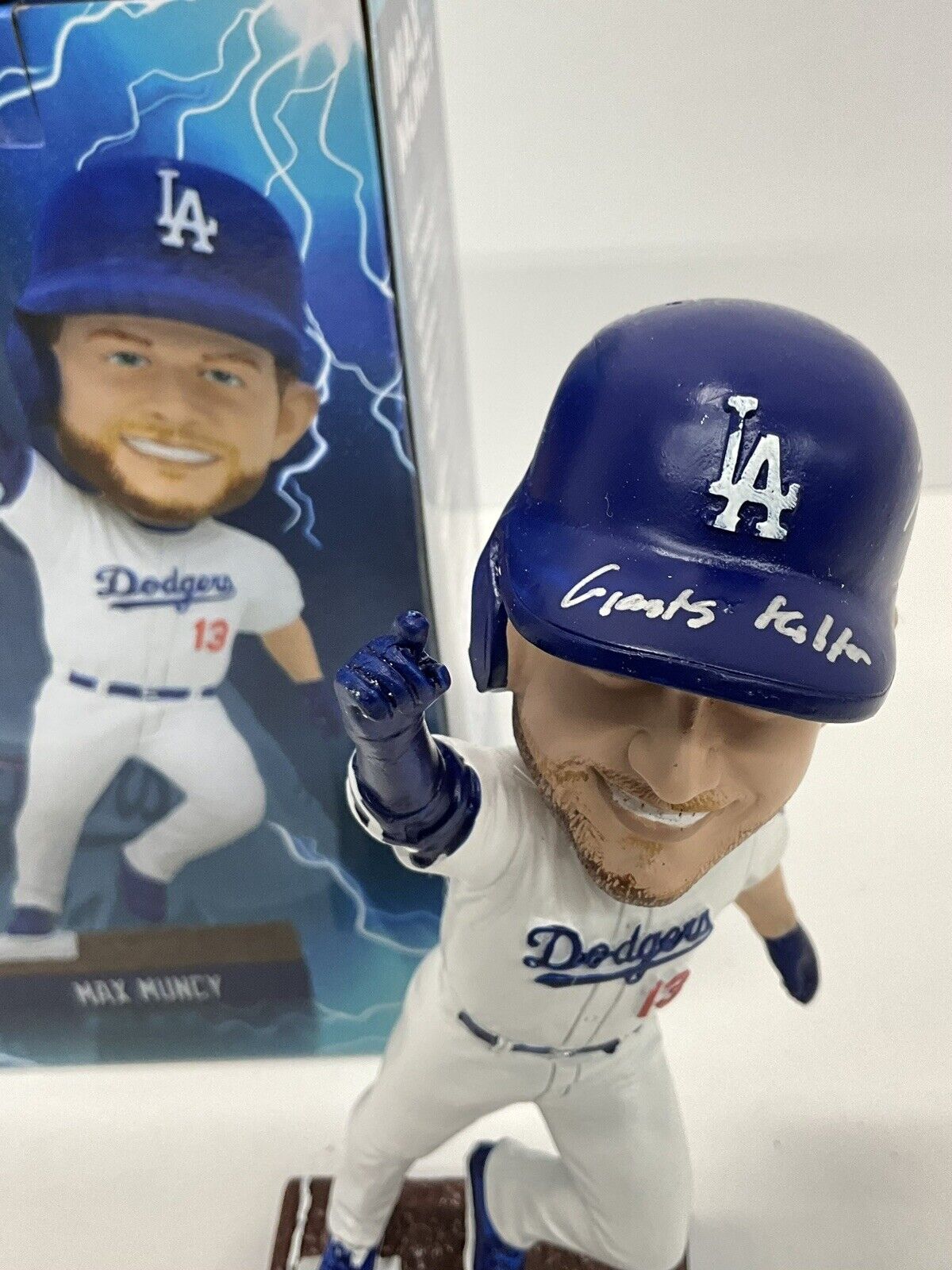 MAX MUNCY 2020 WS CHAMP SIGNED DODGERS 2023 SGA BOBBLEHEAD PSA 2C82032