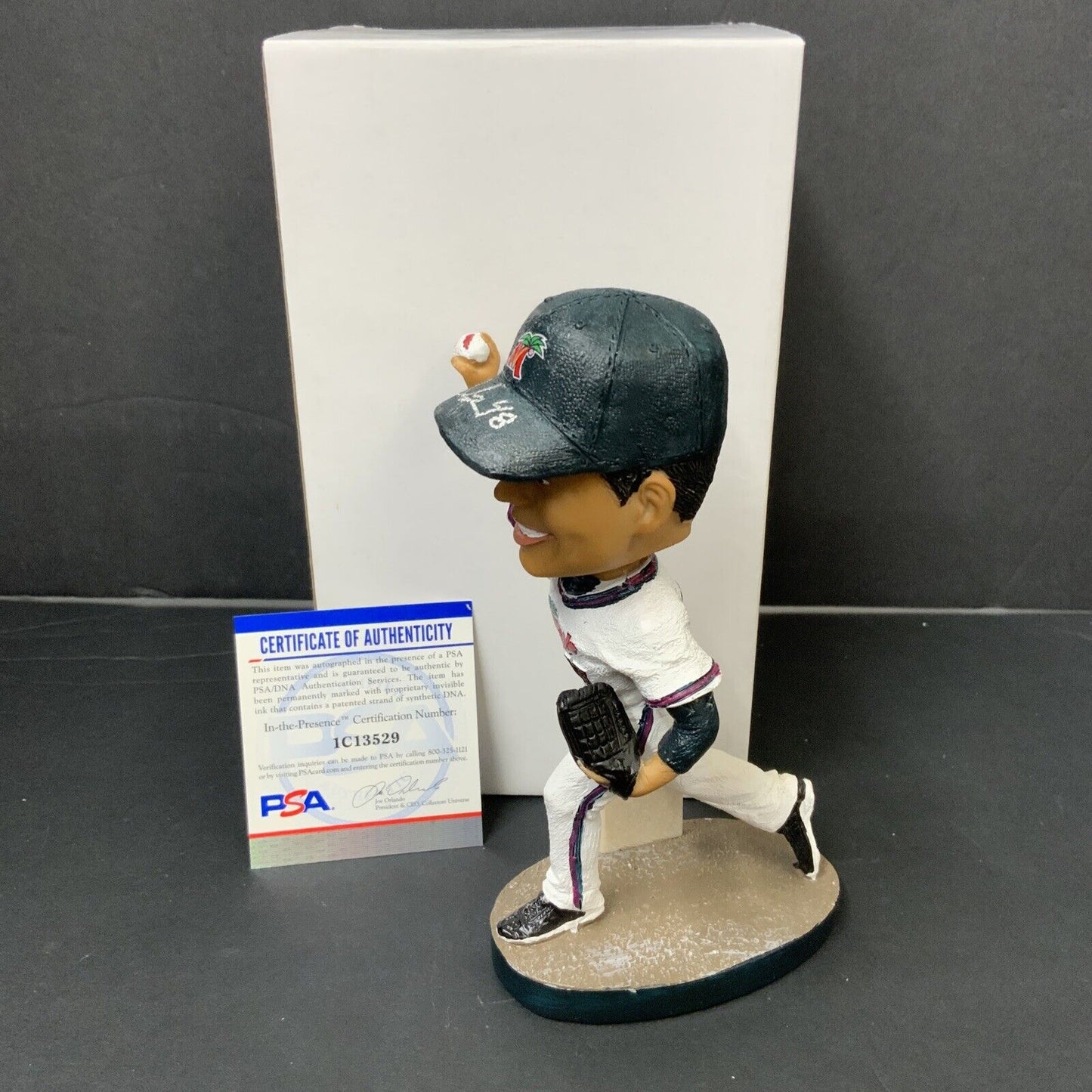 BRUSDAR GRATEROL DODGERS SIGNED MIRACLE MIGHTY MUSSELS BOBBLEHEAD PSA 1C13529