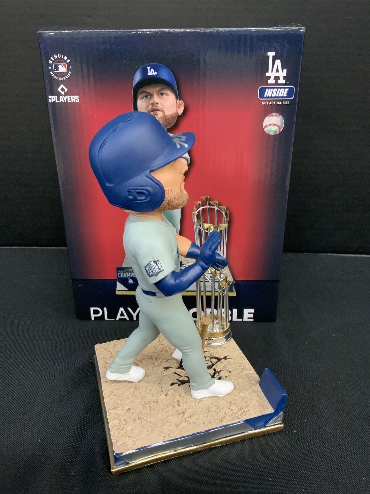 MAX MUNCY DODGERS SIGNED FOCO CHAMPIONSHIP BOBBLEHEAD PSA 9A99403