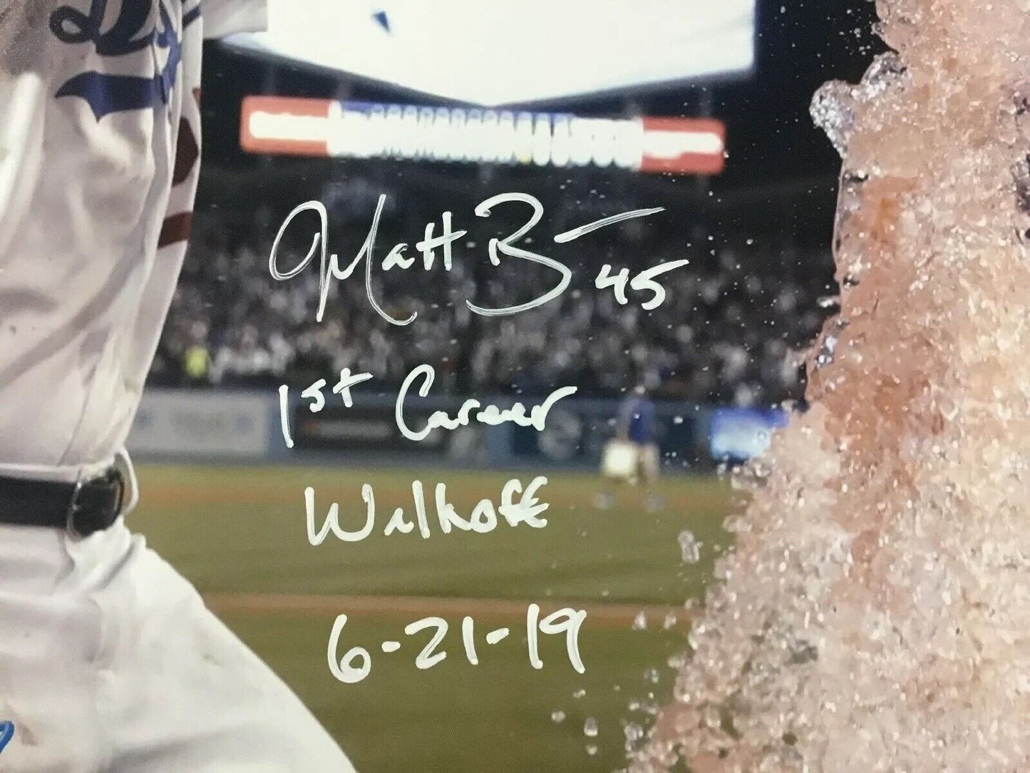 MATT BEATY ALEX VERDUGO DODGERS SIGNED 16X20 PHOTO PSA "1ST CAREER WALK OFF " W