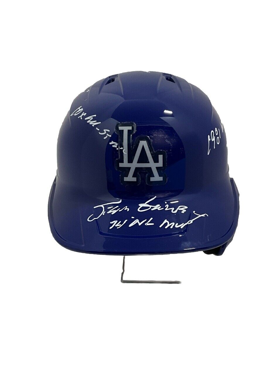 STEVE GARVEY SIGNED DODGERS FULL SIZE REPLICA HELMET 8 INSCRIPTIONS PSA 2C60871