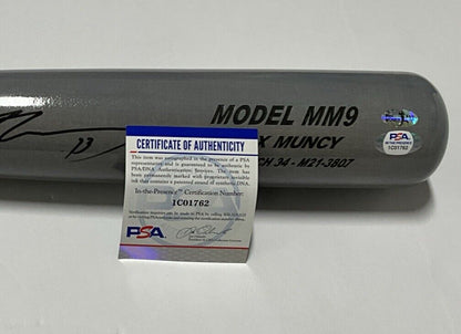 MAX MUNCY DODGERS WS CHAMPION SIGNED MAXBAT MM9 GAME MODEL BAT PSA 1C01762