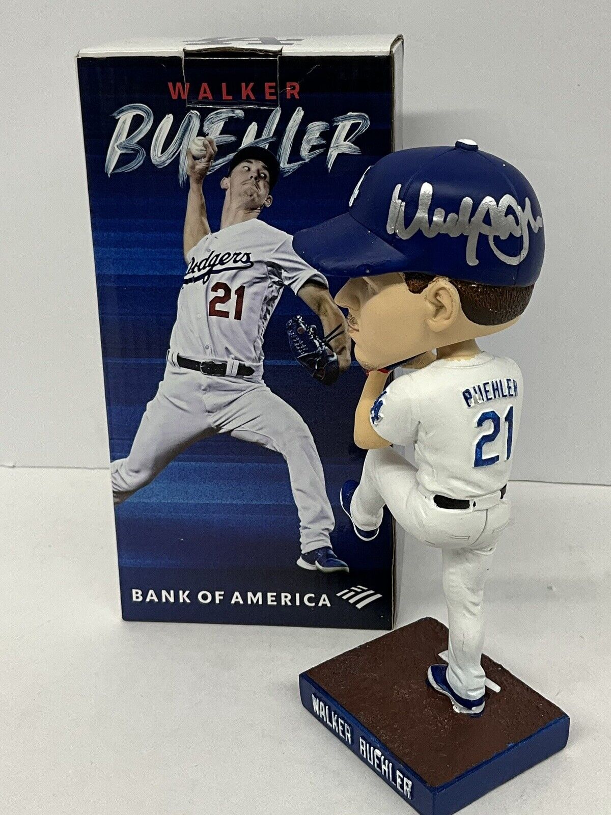 WALKER BUEHLER 2020 WS CHAMPION SIGNED DODGERS 2019 SGA BOBBLEHEAD BAS V73003