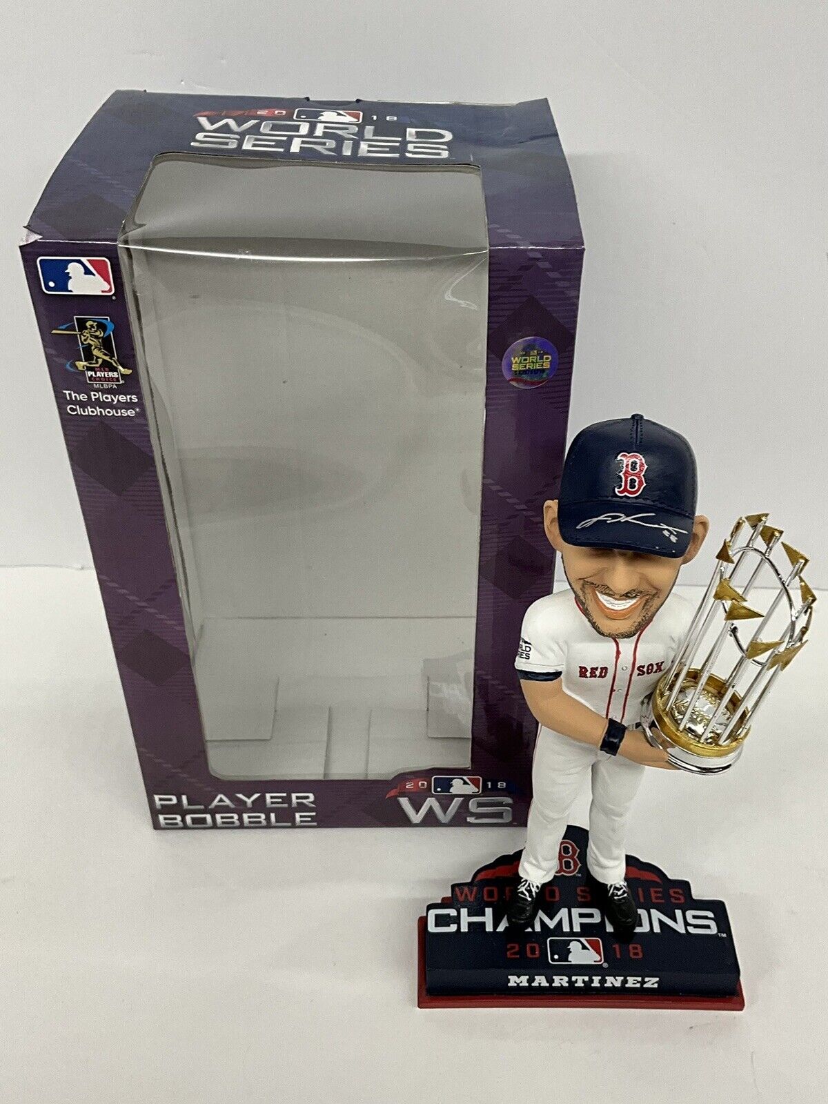 JD MARTINEZ SIGNED BOSTON RED SOX 2018 WORLD SERIES FOCO BOBBLEHEAD BAS W807847