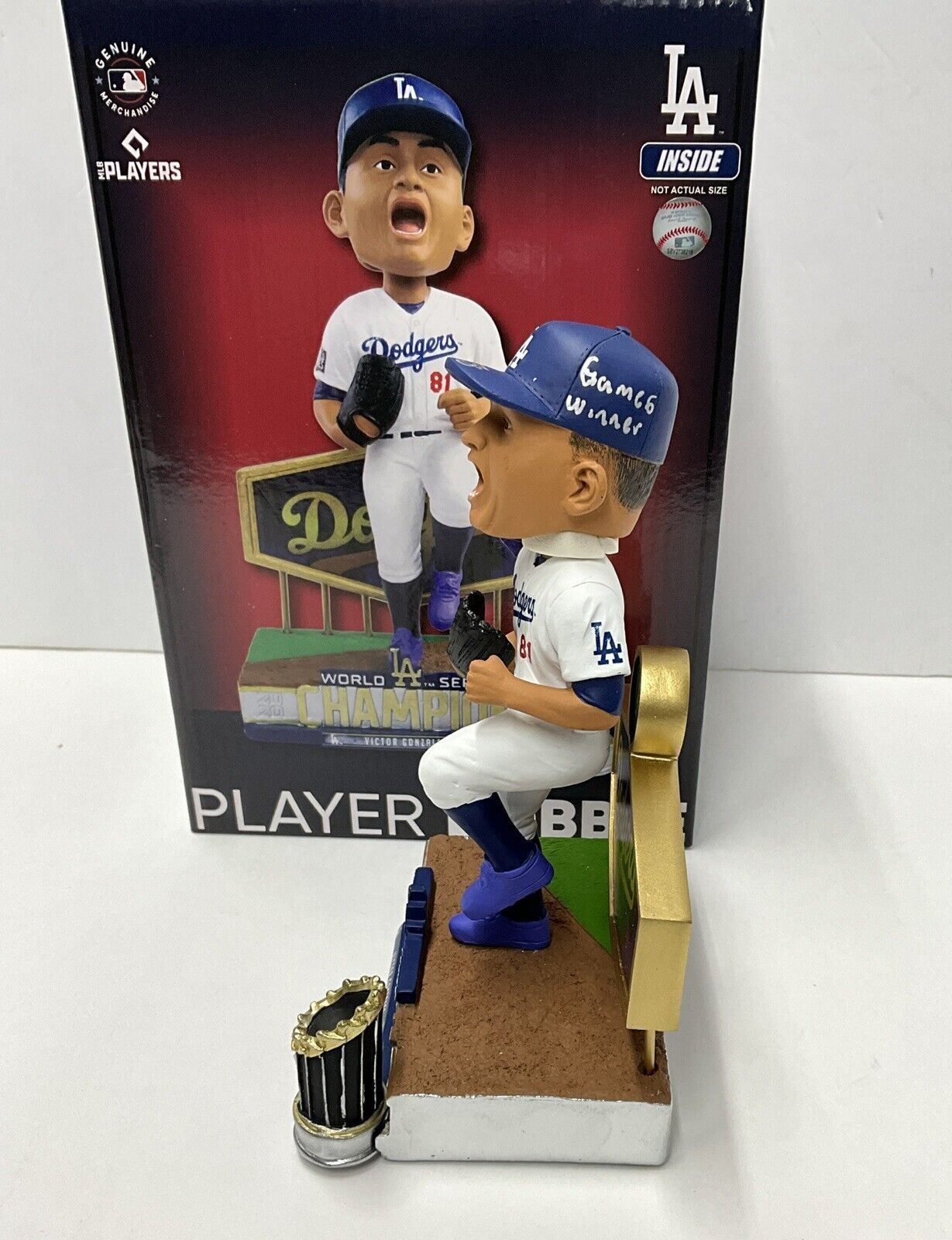 VICTOR GONZALEZ DODGERS SIGNED 20 WS FOCO BOBBLEHEAD "GAME 6 WINNER" PSA 2C88334