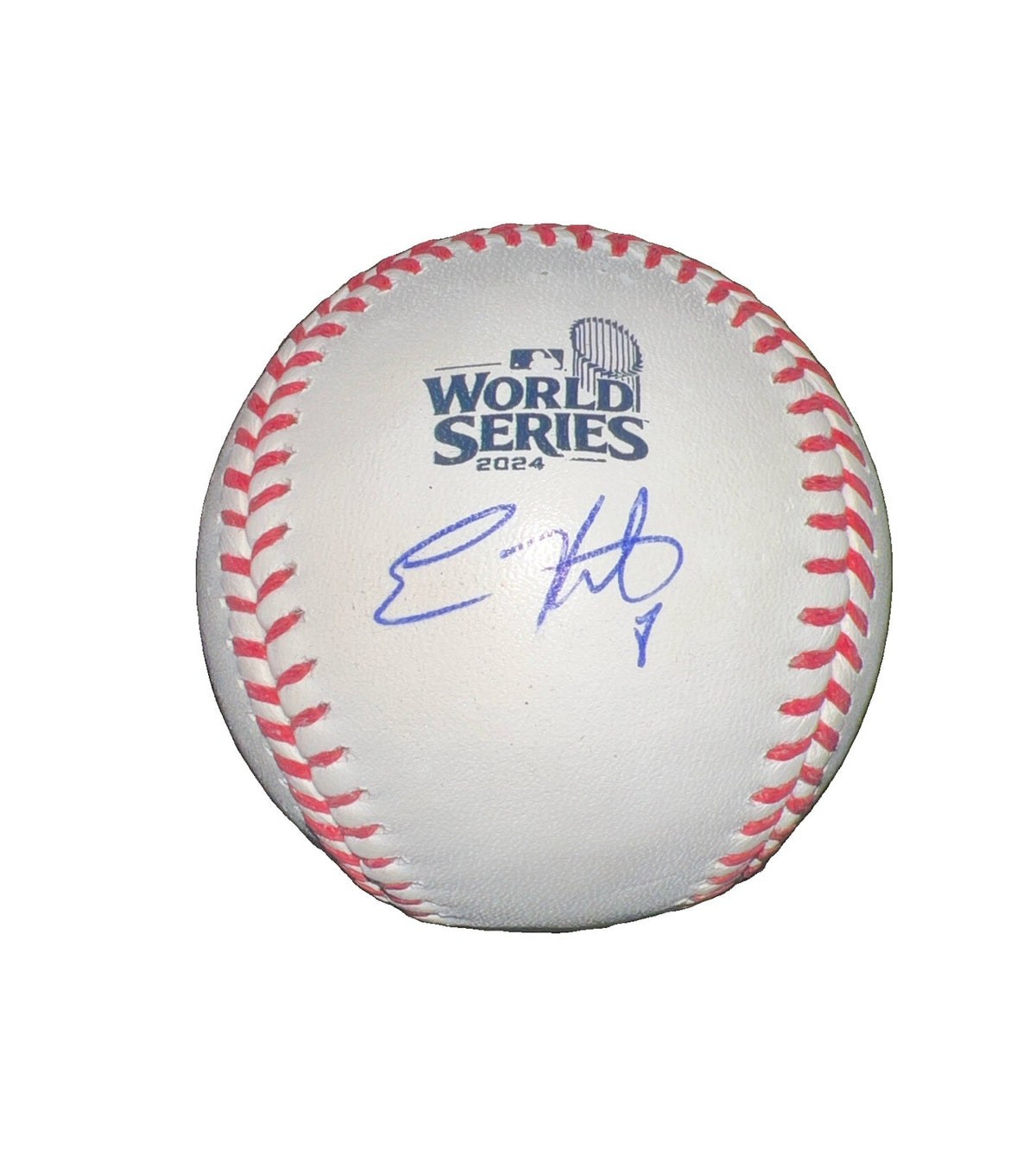 KIKE HERNANDEZ  DODGERS 3X WS CHAMP SIGNED 2024 WORLD SERIES BASEBALL PSA ITP