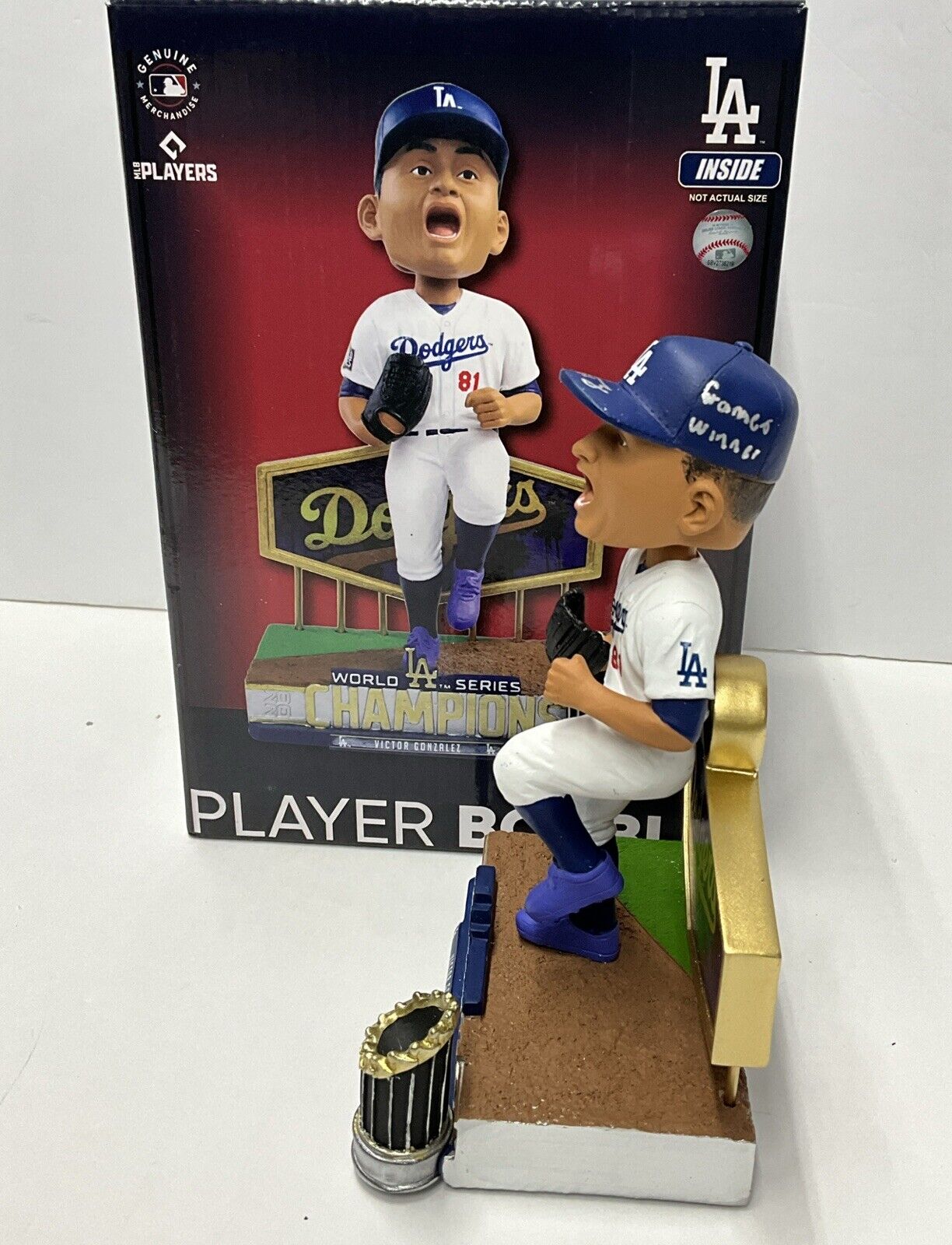 VICTOR GONZALEZ DODGERS SIGNED 20 WS FOCO BOBBLEHEAD "GAME 6 WINNER" PSA 2C88324