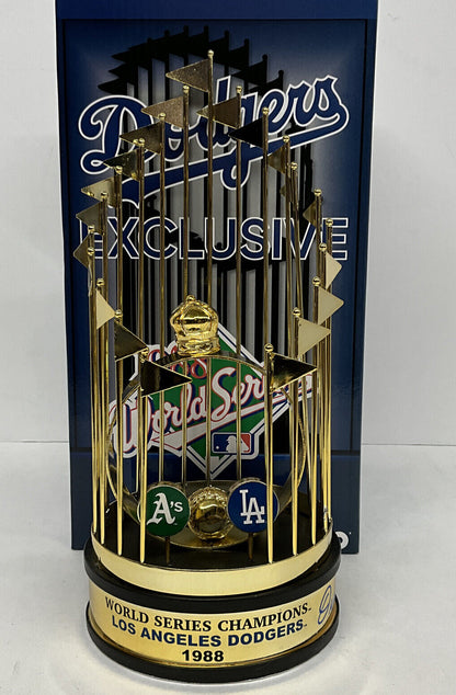 OREL HERSHISER 88 WS MVP SIGNED DODGERS 12" 1988 WORLD SERIES TROPHY PSA 9A20786