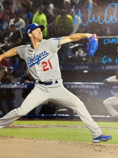 10/21 DODGERS WALKER ANTHONY BUEHLER FULL NAME SIGNED 22X32 NO-HITTER CANVAS BAS