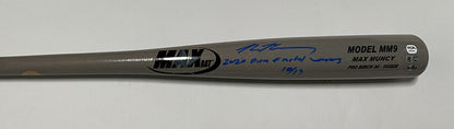 10/13 MAX MUNCY SIGNED GAME MODEL MM9 MAXBAT 2020 piece of metal winner" MLB PSA