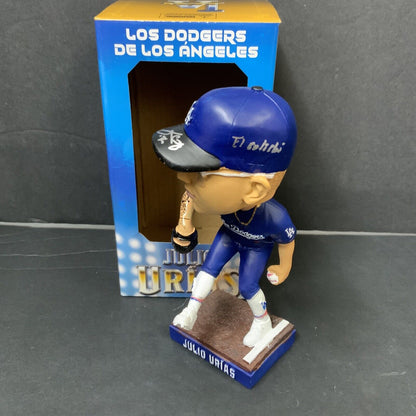 JULIO URIAS DODGERS SIGNED 2022 SGA BOBBLEHEAD "EL CULICHI" INSC BECKETT WZ59954