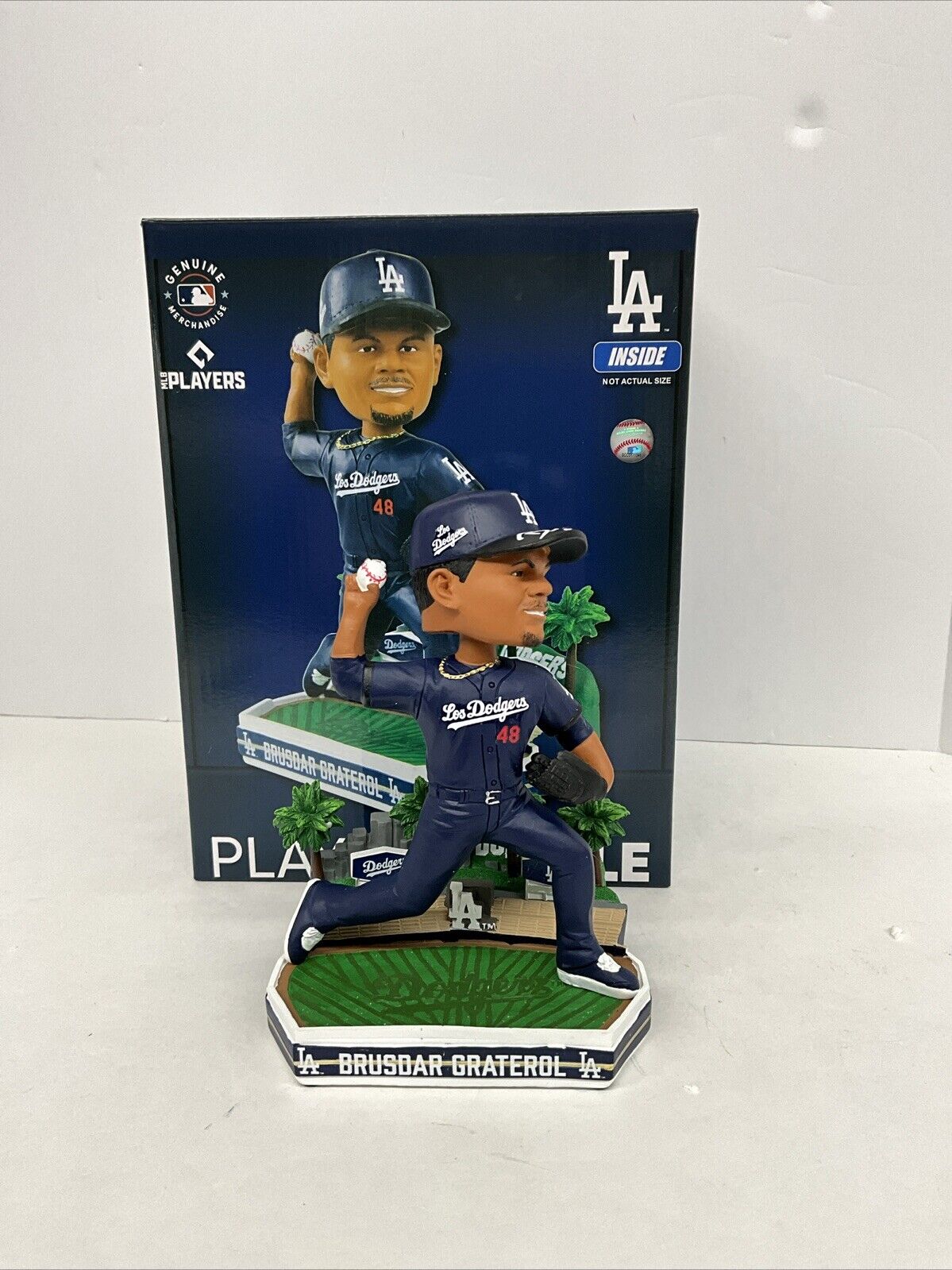 BRUSDAR GRATEROL SIGNED DODGERS FOCO CITY CONNECT BOBBLEHEAD BAZOOKA PSA 3C24585