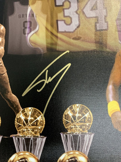 17/34 SHAQUILLE O'NEAL LAKERS MVP SIGNED 20X30 LE CANVAS EDIT PRINT PSA WITNESS