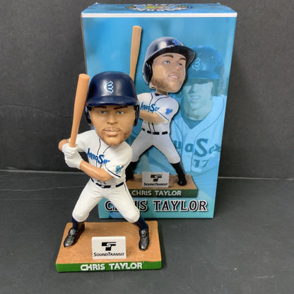 CHRIS TAYLOR DODGERS SIGNED EVERETT AQUASOX MINOR LEAGUE BOBBLEHEAD PSA 1C08005