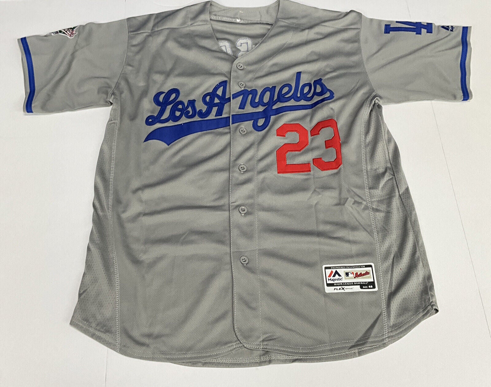 KIRK GIBSON SIGNED DODGERS 88 WS JERSEY  "GM 1 WALKOFF HR, 88 NL MVP BAS WN40747