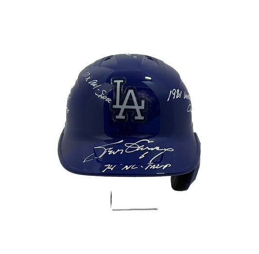 STEVE GARVEY SIGNED DODGERS FULL SIZE REPLICA HELMET 8 INSCRIPTIONS PSA 2C60870