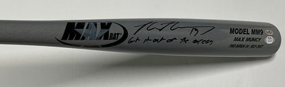 MAX MUNCY DODGERS SIGNED MAXBAT MODEL BAT "GET IT OUT OF THE OCEAN" PSA 1C01777