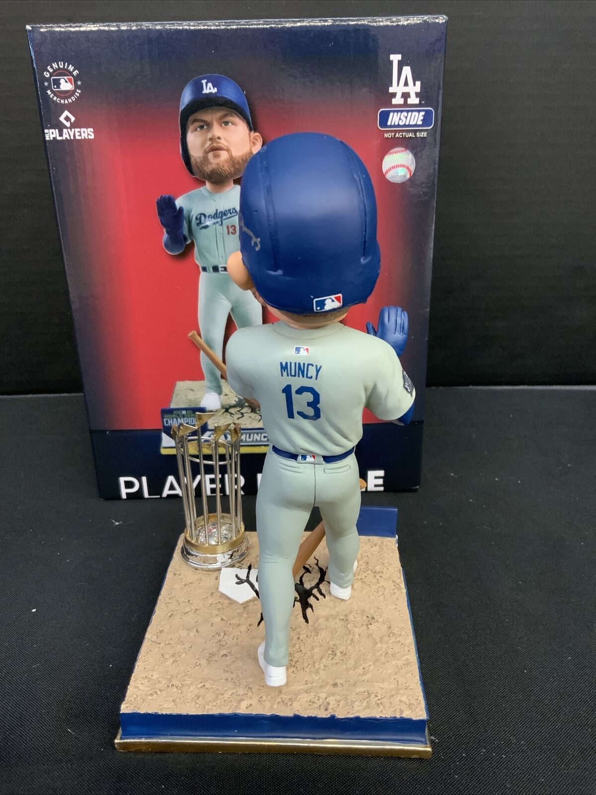 MAX MUNCY DODGERS SIGNED CHAMPIONSHIP BOBBLEHEAD "2020 WS CHAMPS" PSA 1C01938