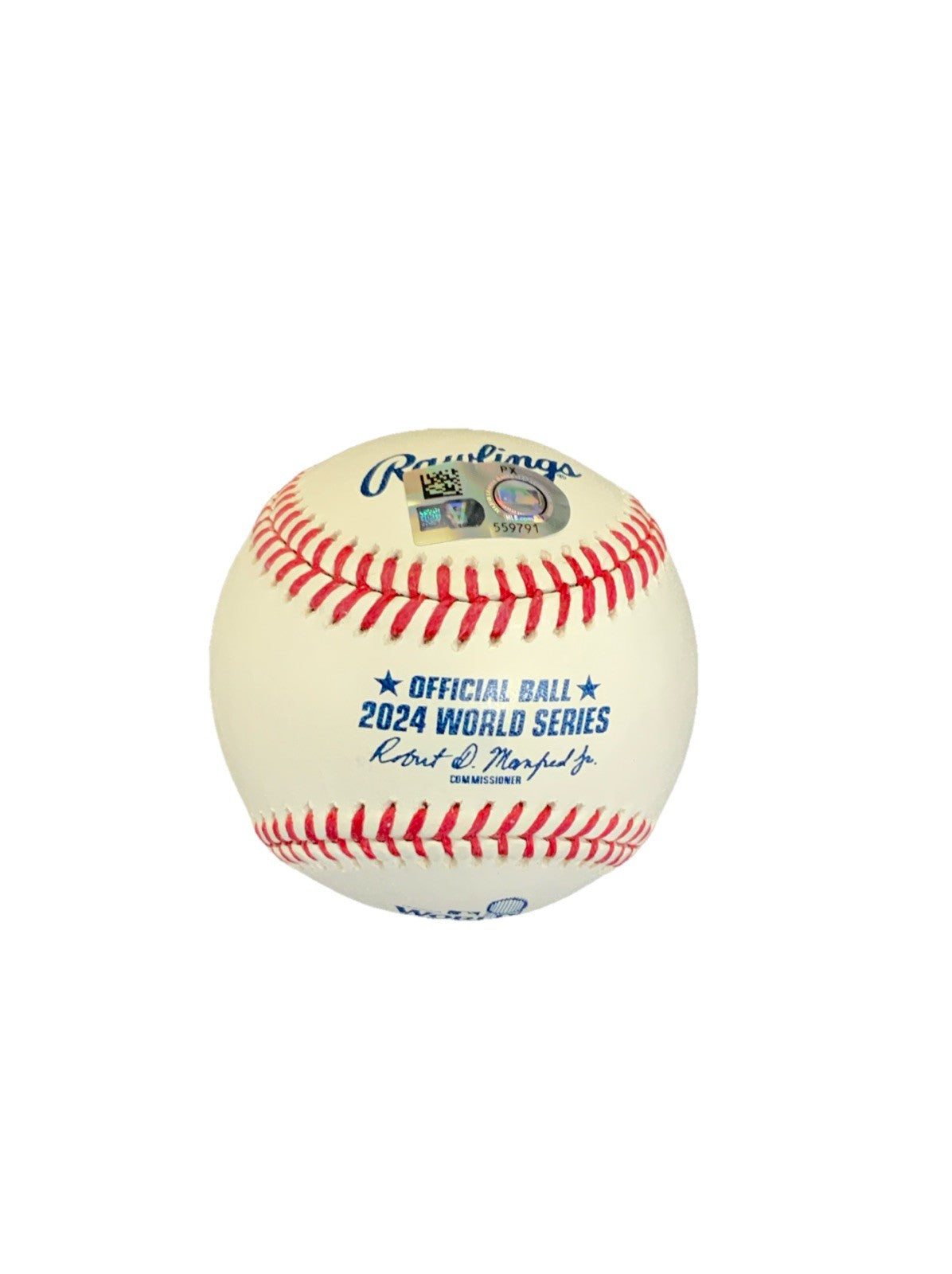 GAVIN LUX DODGERS SIGNED 2024 WORLD SERIES BASEBALL  MLB COA