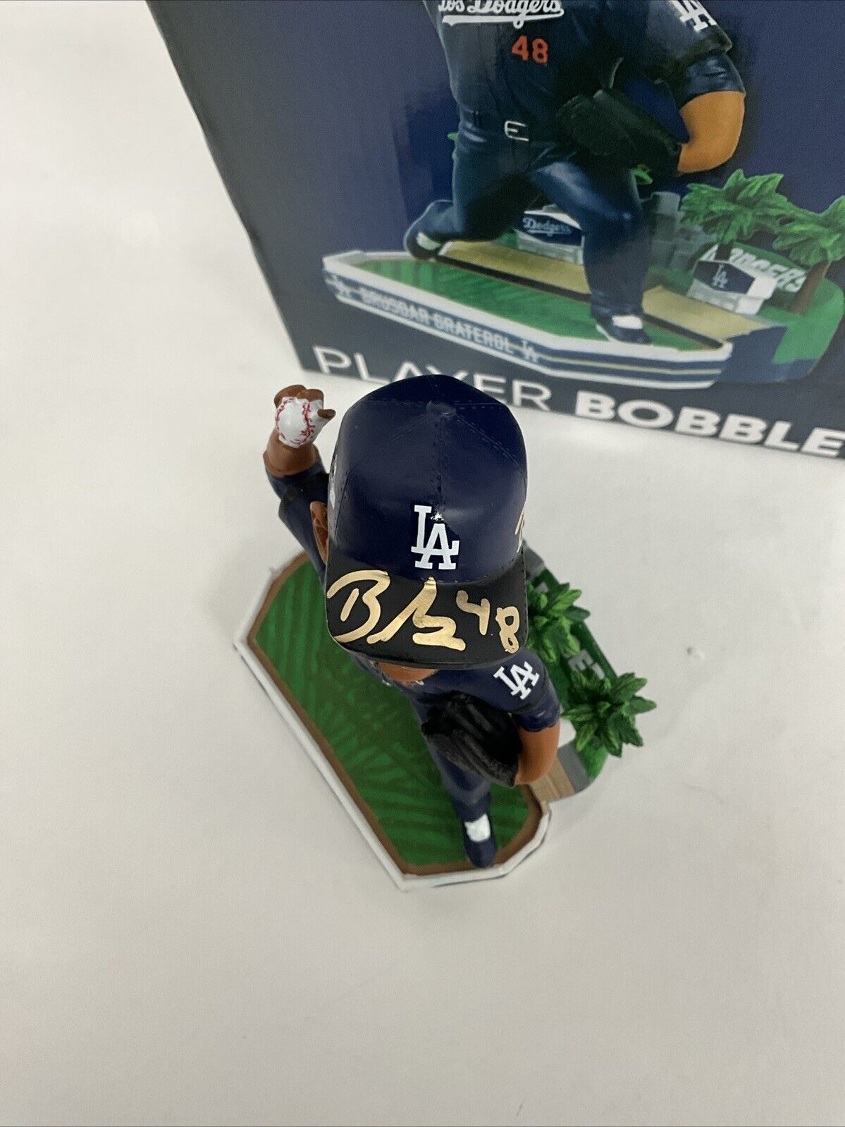 BRUSDAR GRATEROL SIGNED DODGERS FOCO CITY CONNECT BOBBLEHEAD BAZOOKA PSA 3C24660