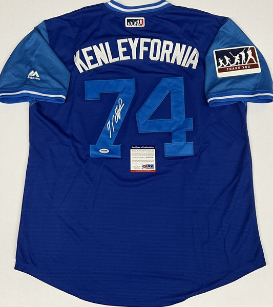 KENLEY JANSEN SIGNED DODGERS PLAYERS NICKNAME JERSEY "KENLEYFORNIA" PSA AF53539