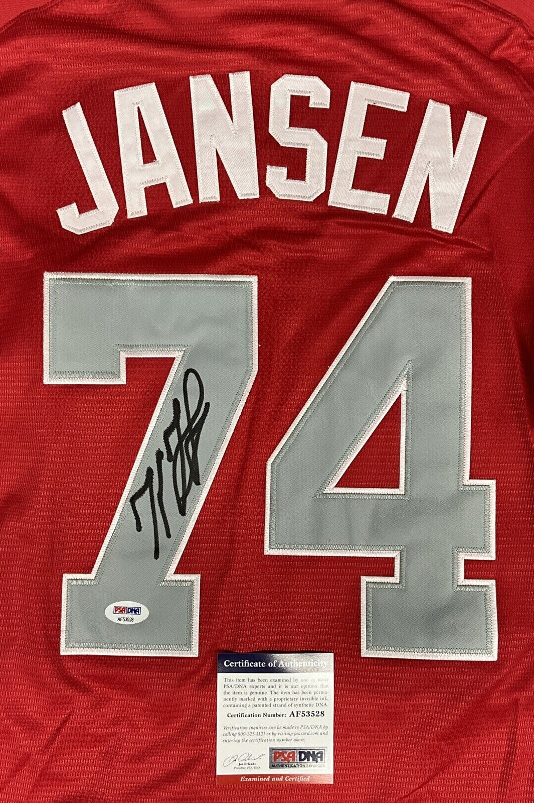 KENLEY JANSEN DODGERS RED SOX SIGNED 2018 ALL STAR GAME JERSEY PSA AF53528