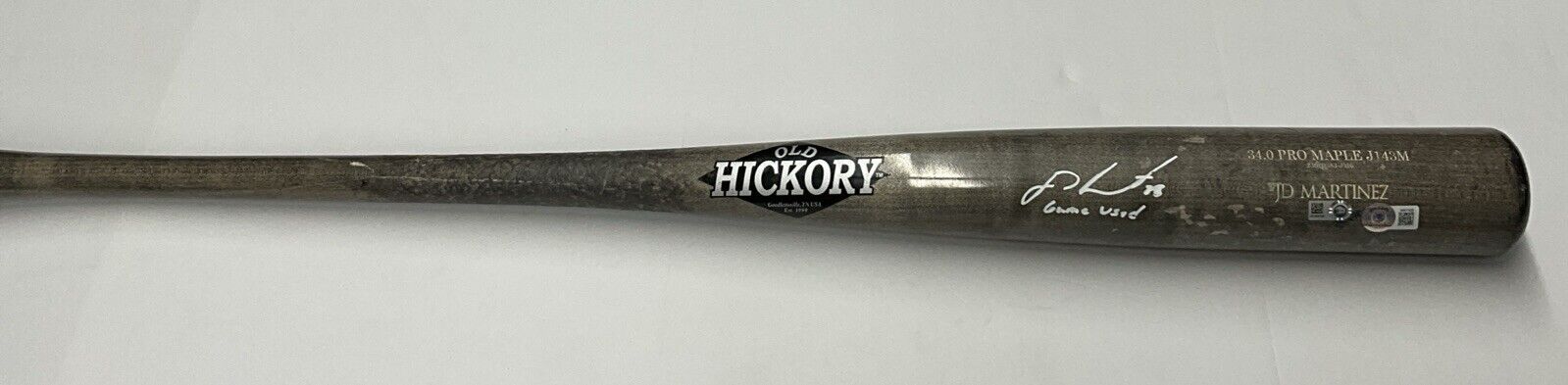 JD MARTINEZ DODGERS GAME USED OLD HICKORY PRO MAPLE J143M BAT "GAME USED" BAS