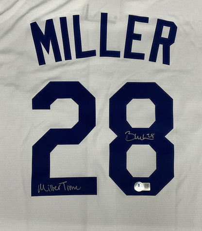 BOBBY MILLER SIGNED DODGERS NIKE JERSEY "MILLER TIME" INSCRIP BECKETT 1W826510