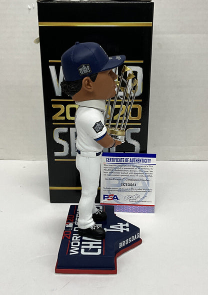 BRUSDAR GRATEROL DODGERS SIGNED FOCO BOBBLEHEAD "2020 WS CHAMPS" PSA 1C13561