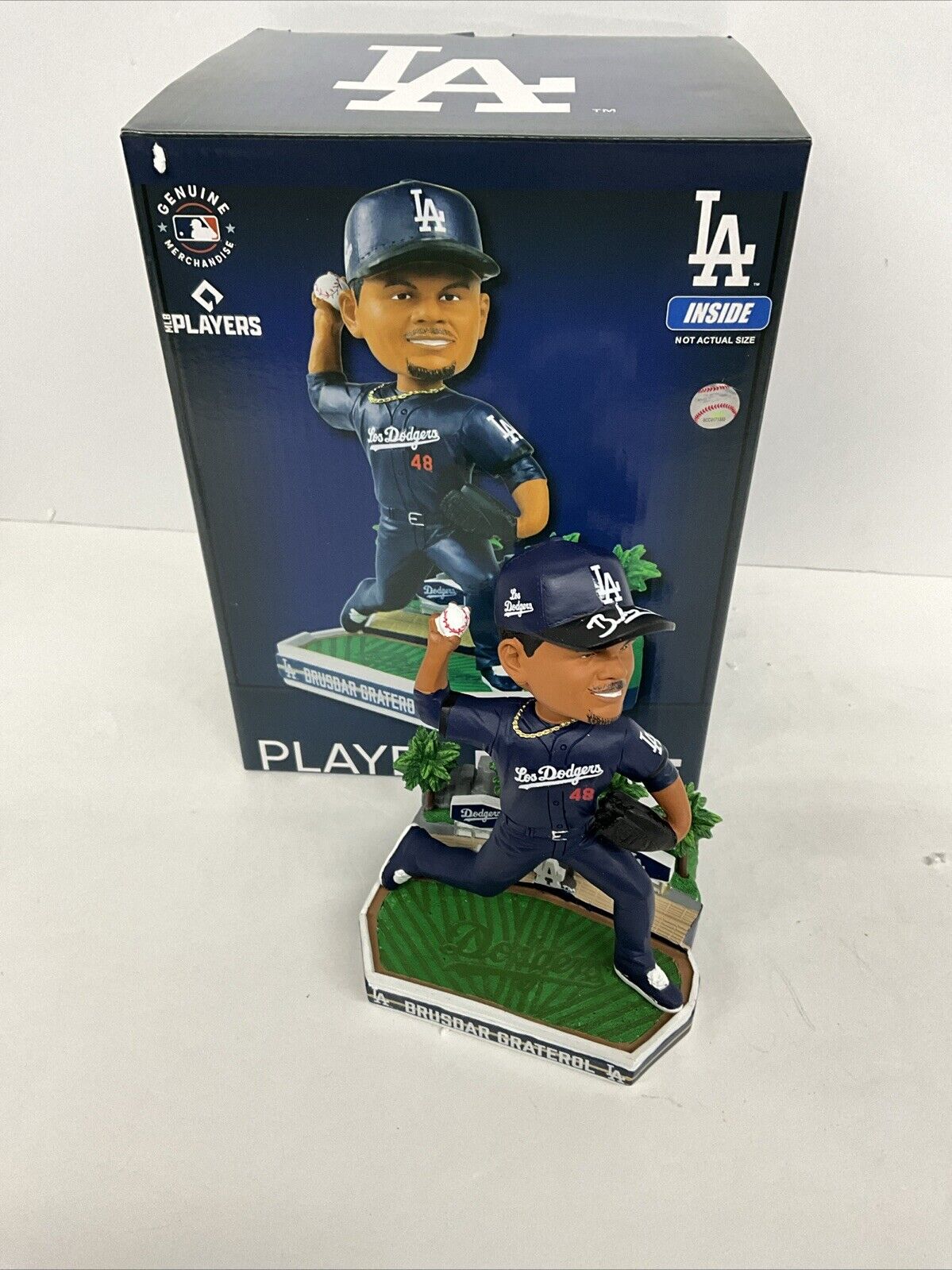 BRUSDAR GRATEROL SIGNED DODGERS FOCO CITY CONNECT BOBBLEHEAD BAZOOKA PSA 3C24584