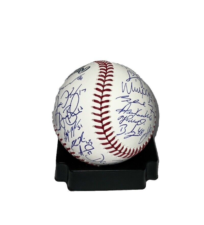 DODGERS 2020 WORLD SERIES BASEBALL SIGNED FULL ROSTER TEAM 29 AUTOS PSA 9A47984