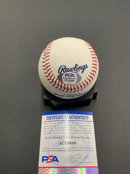 BRUSDAR GRATEROL DODGERS WS CHAMPION SIGNED BASEBALL PSA WITNESS COA