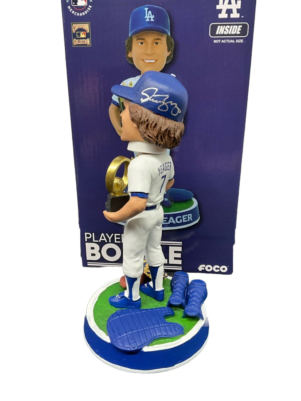 STEVE YEAGER SIGNED LIMITED EDITION #/144 1981 DODGERS WS MVP BOBBLEHEAD PSA COA