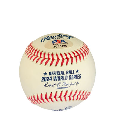 MIGUEL ROJAS DODGERS SIGNED 2024 WORLD SERIES BASEBALL  PSA