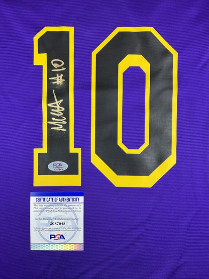 MAX CHRISTIE SIGNED LOS ANGELES LAKERS FANATICS PURPLE JERSEY PSA ITP 2C87948