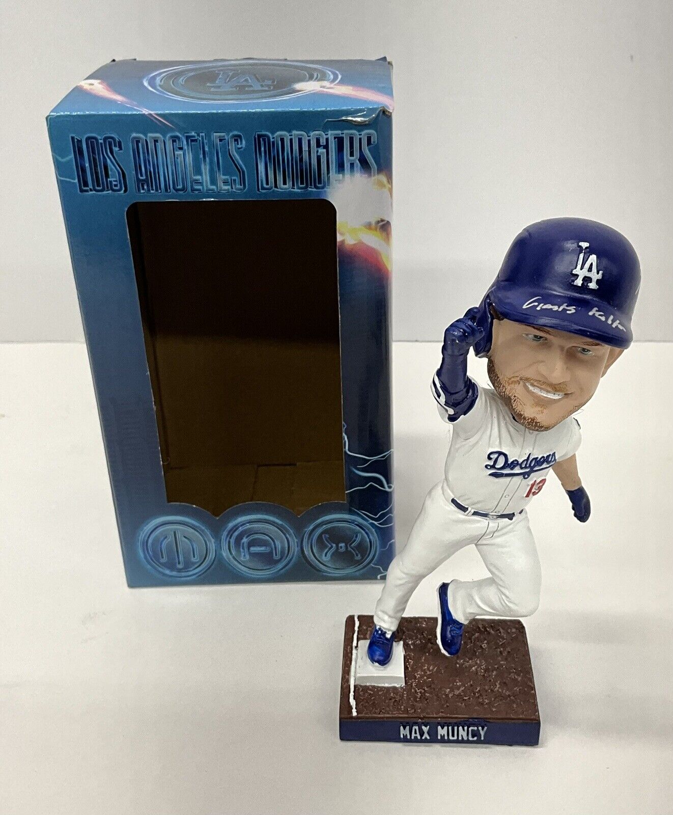 MAX MUNCY 2020 WS CHAMP SIGNED DODGERS 2023 SGA BOBBLEHEAD PSA 2C82032