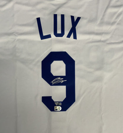 GAVIN LUX DODGERS 2020 WORLD SERIES CHAMPION SIGNED NIKE JERSEY MLB YP369511 YHN