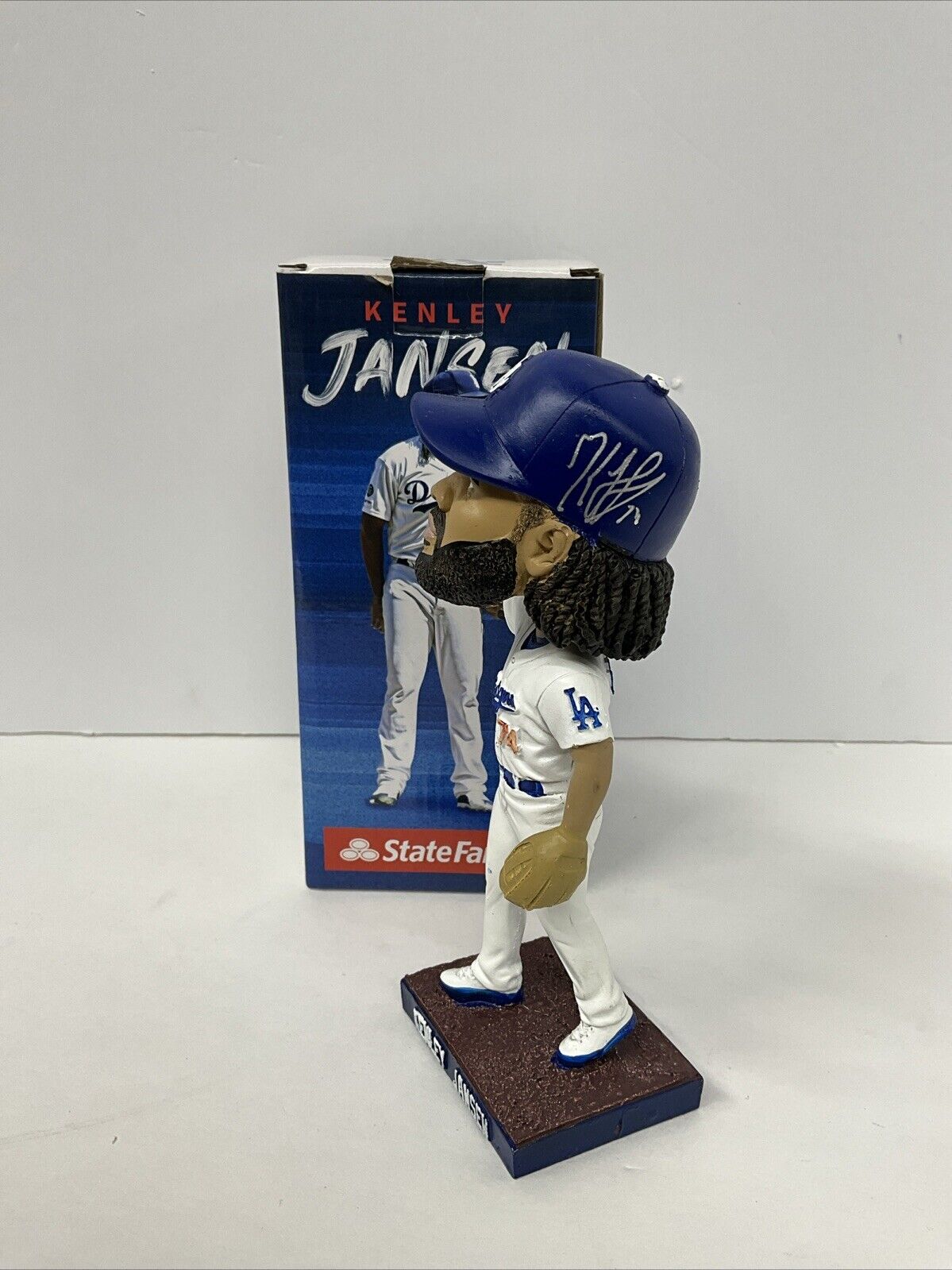 KENLEY JANSEN SIGNED DODGERS 2019 SGA BOBBLEHEAD "2020 WS CHAMPS" IN PSA 9A48400