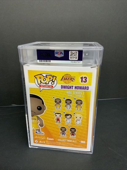 DWIGHT HOWARD SIGNED LAKERS #13 FUNKO POP PSA SLABBED GEM MINT 10 AUTO 1C40737