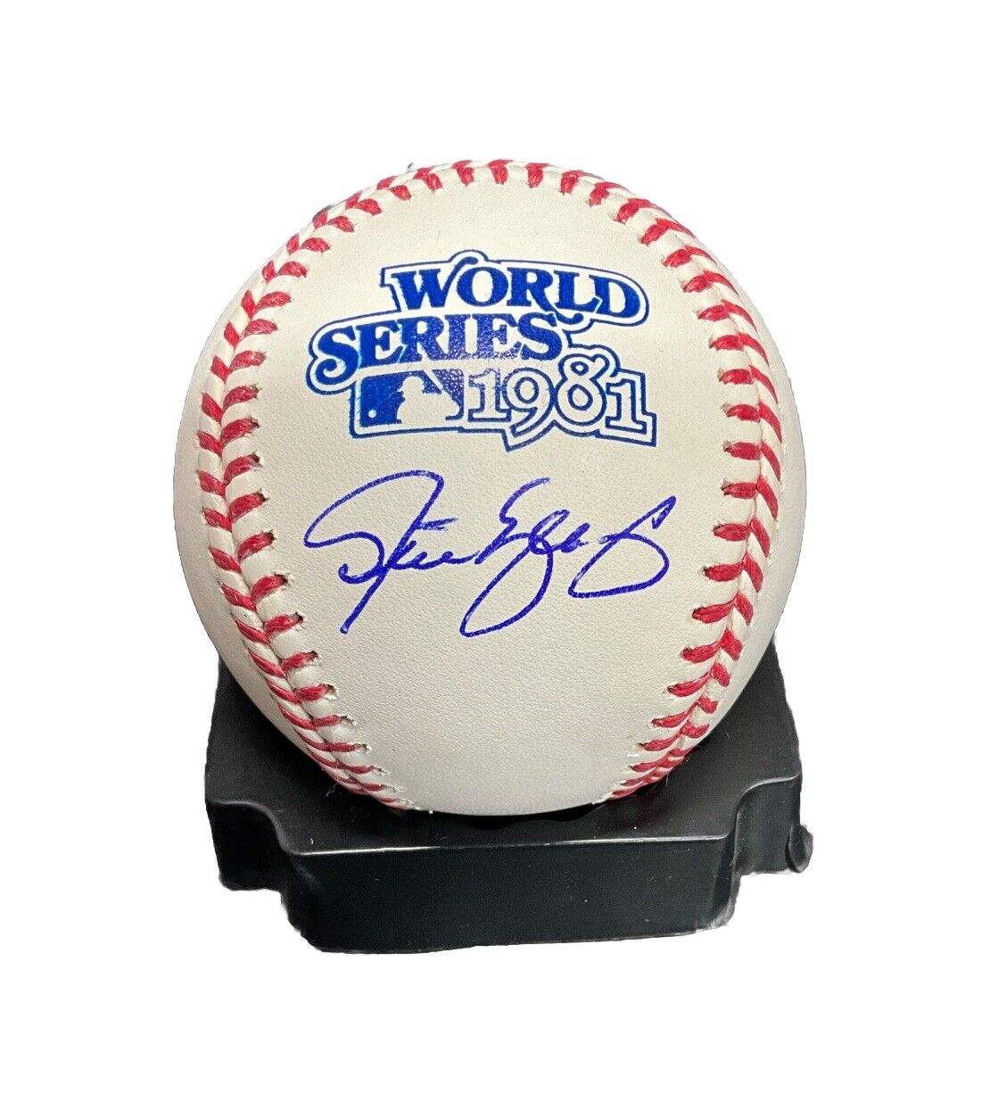 STEVE YEAGER DODGERS 81 WS CO-MVP SIGNED 1981 WORLD SERIES BASEBALL BECKETT