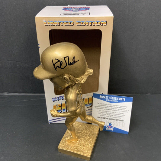 DODGERS KIRK GIBSON SIGNED LIMITED EDITION GOLD BOBBLEHEAD BECKETT ITP WE78099