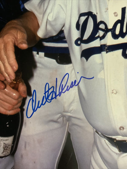 OREL HERSHISER DODGERS SIGNED 16X20 88 WS PHOTO WITH TOMMY LASORDA PSA 9A20918