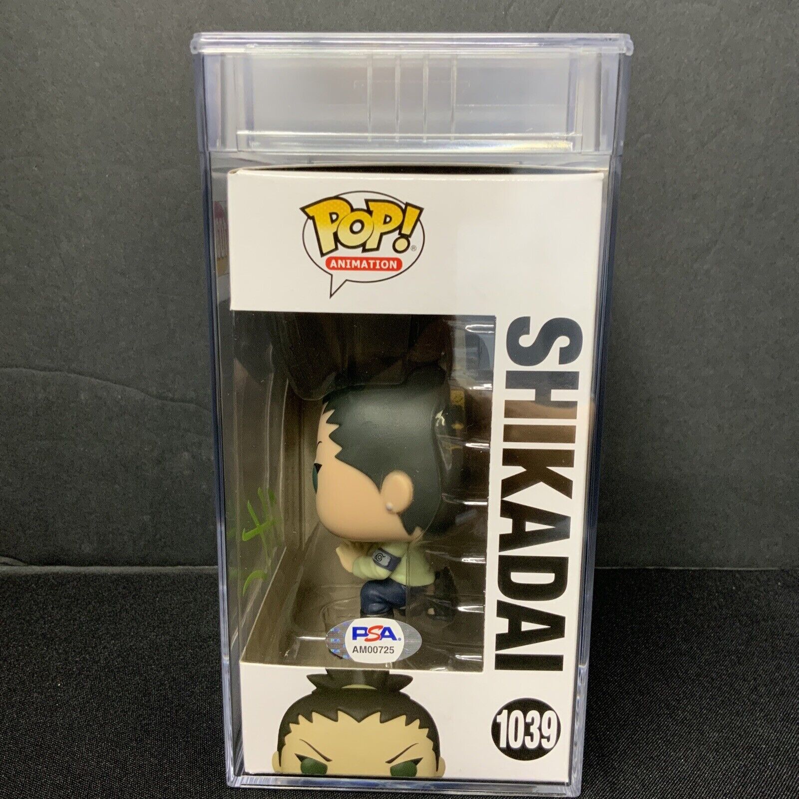 TODD HABERKORN SIGNED BORUTO NARUTO SHIKADAI FUNKO POP #1039 PSA SLABBED AM00725