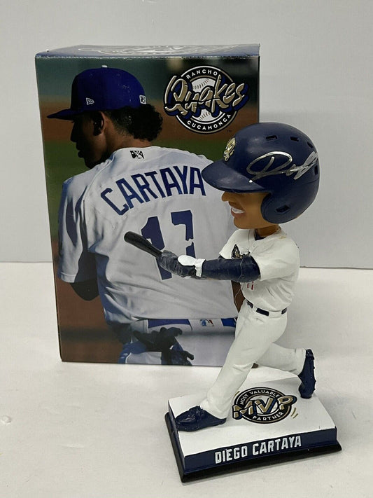 DIEGO CARTAYA DODGERS PROSPECT SIGNED CUCAMONGA QUAKES BOBBLEHEAD BAS BH019369