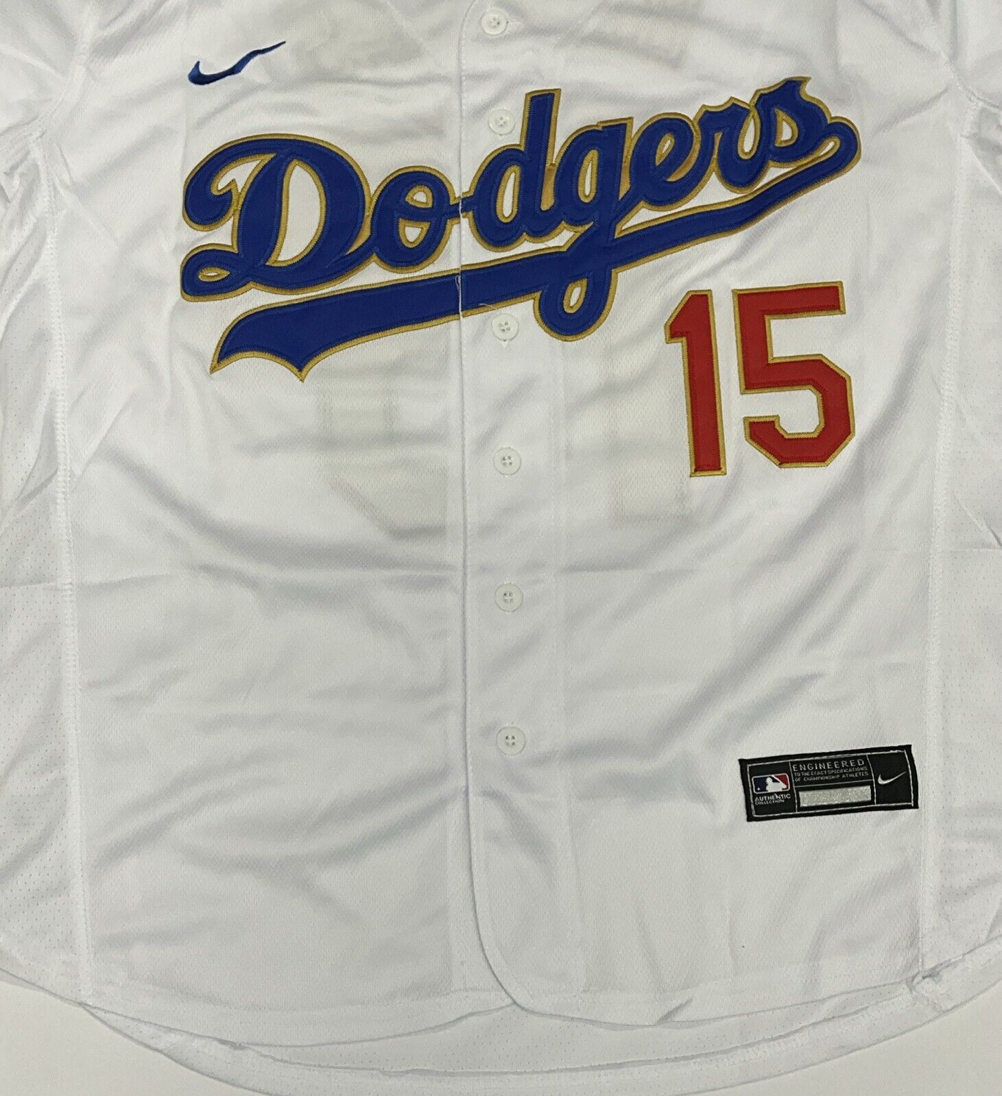 AUSTIN BARNES SIGNED 2020 CHAMPIONS JERSEY "2020 WS CHAMPS LAST OUT" PSA 2C59531