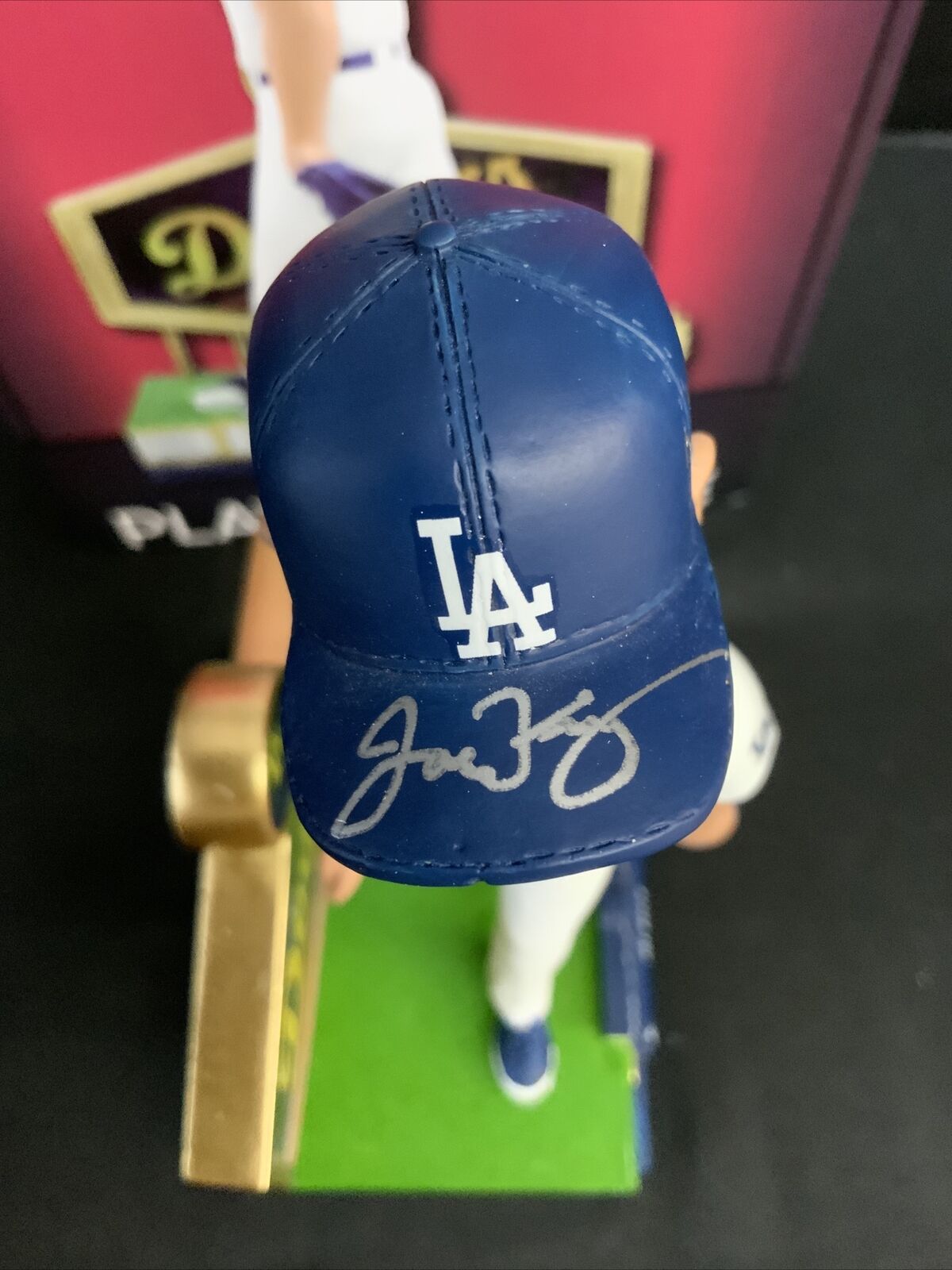 JOE KELLY DODGERS SIGNED POUTY FACE BOBBLEHEAD "NICE SWING BITCH" PSA 9A96005