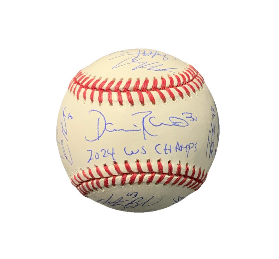 DODGERS SIGNED 2024 WORLD SERIES BALL 21 AUTOS FREEMAN TEO MUNCY BUEHLER PSA 053
