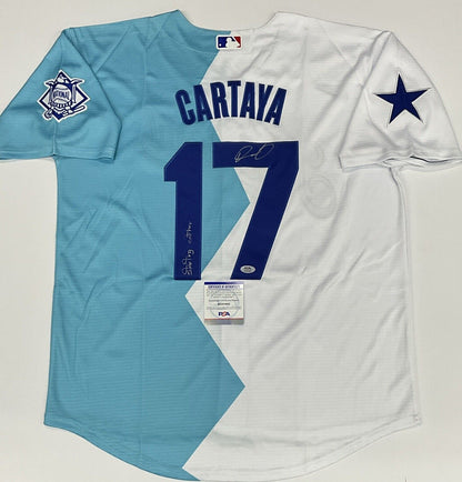 DIEGO CARTAYA DODGER SIGNED 22 FUTURES GAME JERSEY STARTING CATCHER PSA RG51802