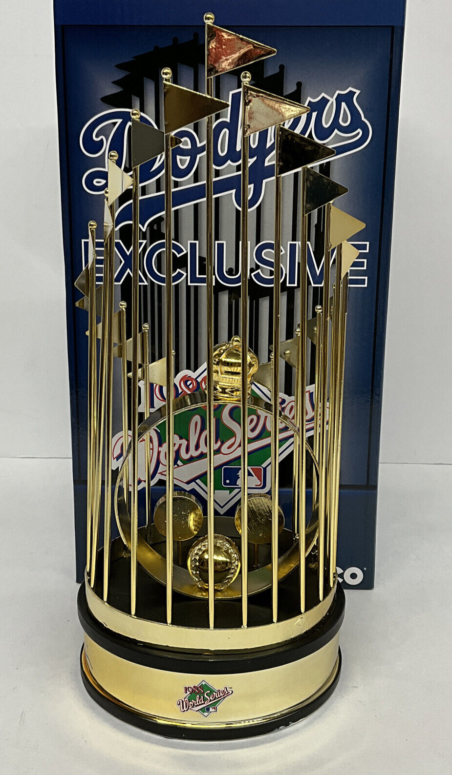 OREL HERSHISER 88 WS MVP SIGNED DODGERS 12" 1988 WORLD SERIES TROPHY PSA 9A20786